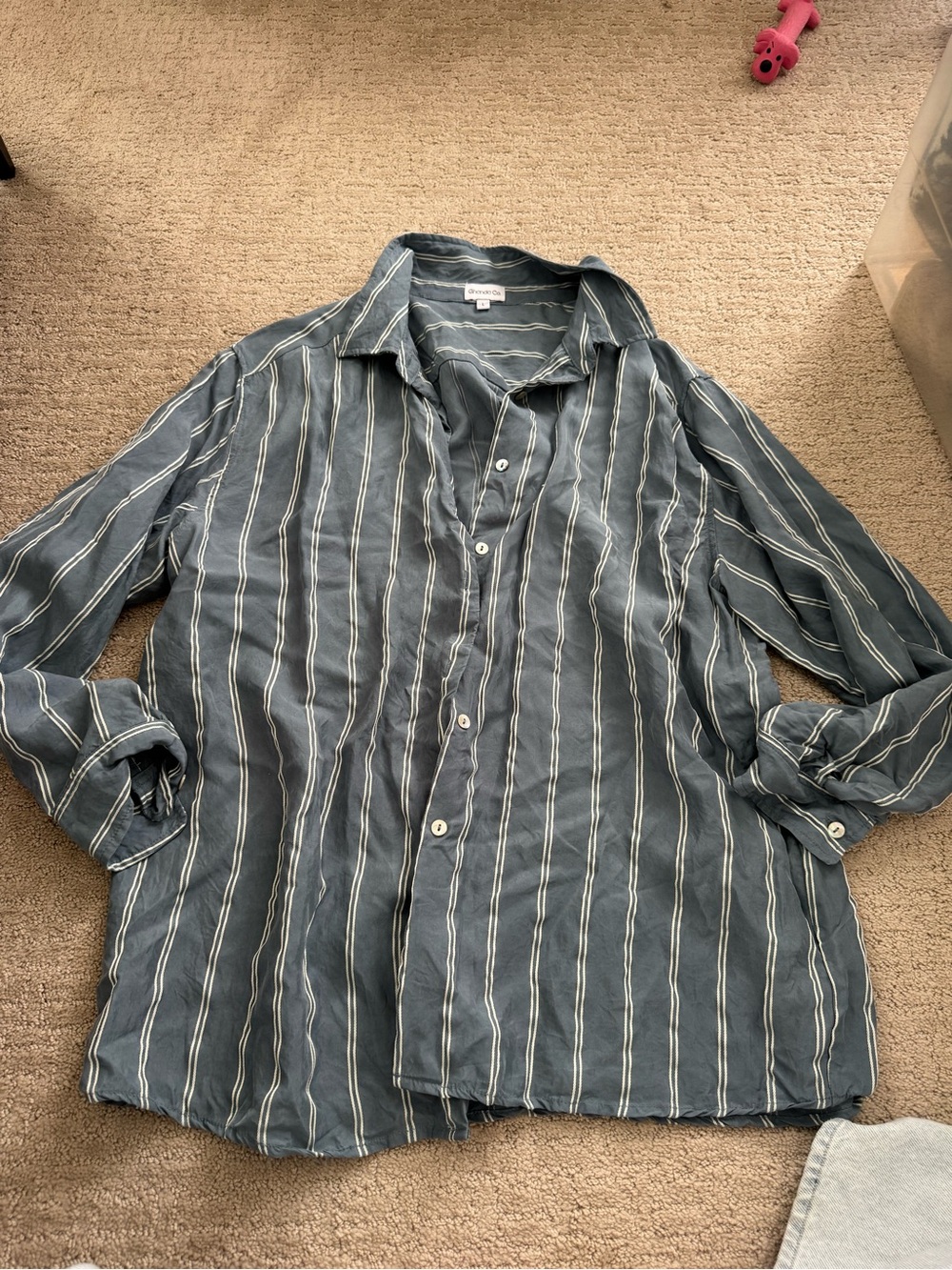 Ghanda Blue Striped Button-Down Shirt